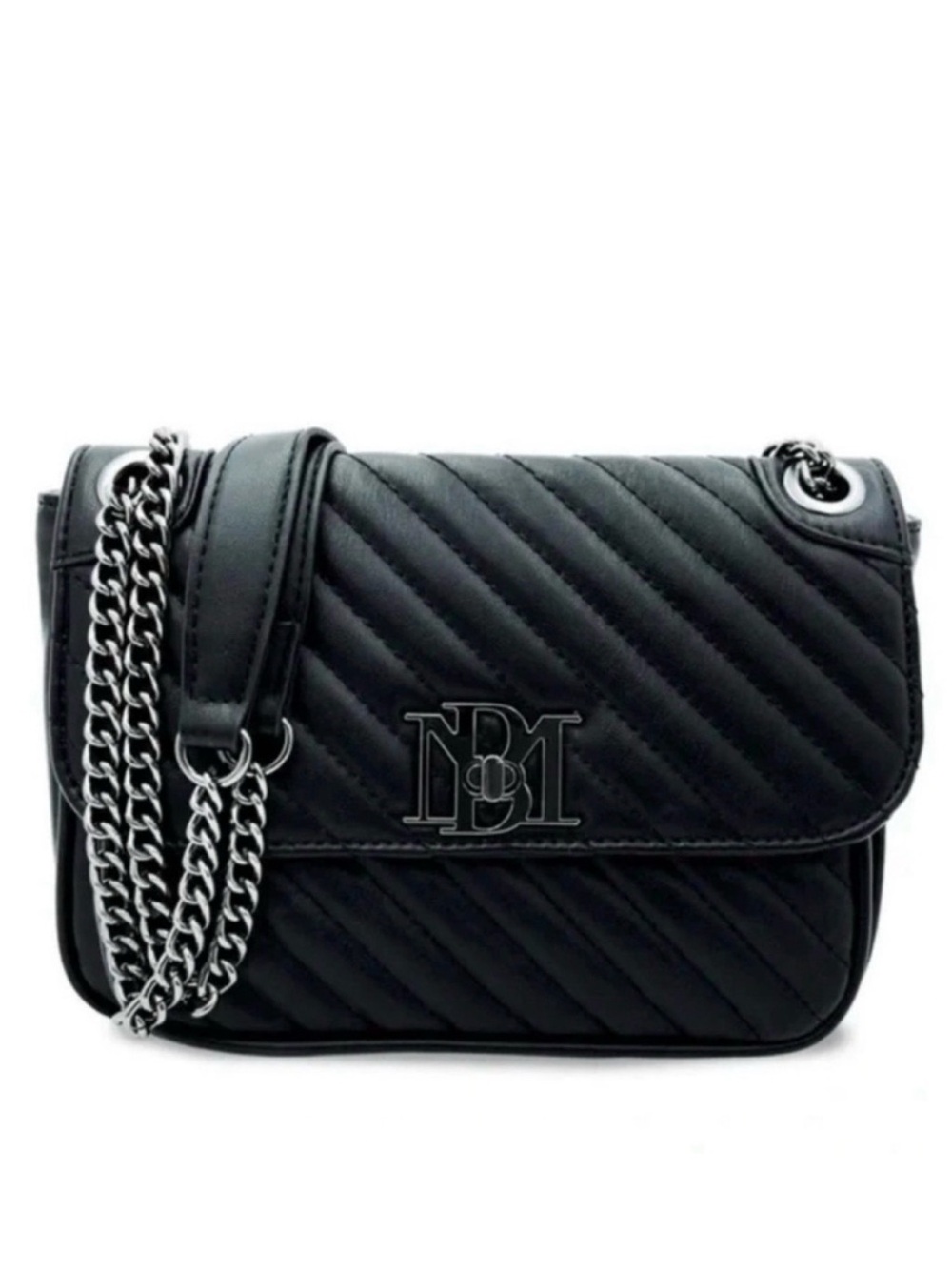BADGLEY MISCHKA BLACK QUILTED VEGAN LEATHER CONVERTIBLE BAG 🌟EUC🌟